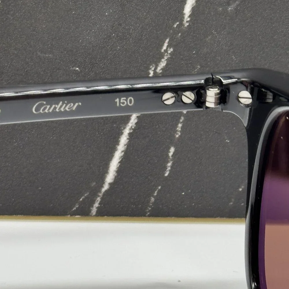 NEW CARTIER BLACK UNISEX SUNGLASSES CARTIER CT0011SA 004